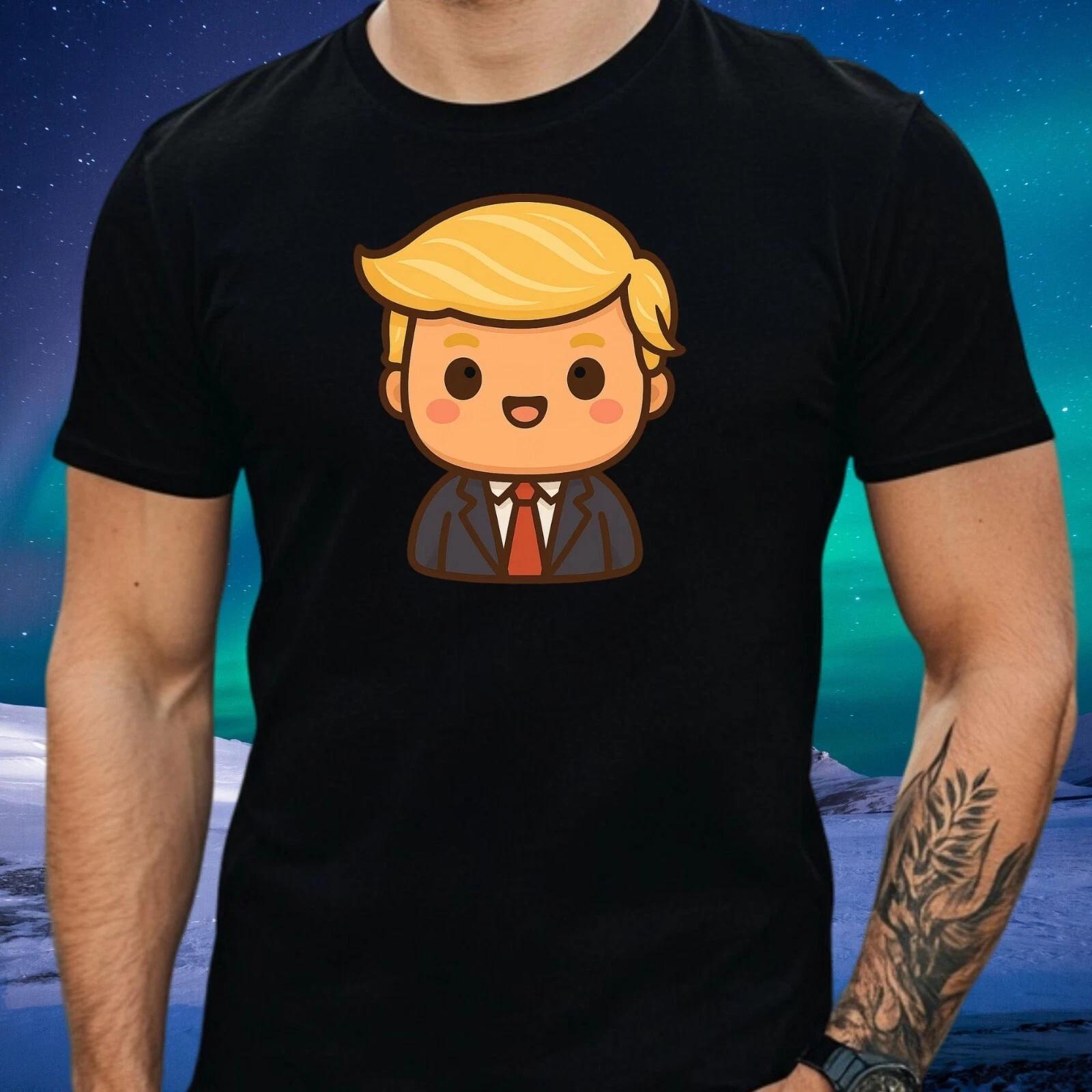 T-Shirt Herren Kawaii Trump Motiv Baumwolle Größe S bis 5XL M