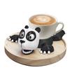 Creative Panda Coaster With Funny Expression Teas Cup Holder Decorative Coffee Teas Cup Mat Open Eyed Drink Cup Pad