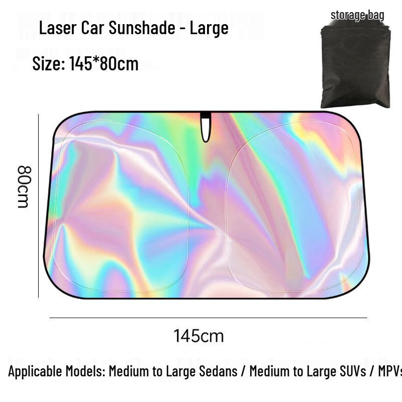 Car Windshield Sunshade Curtain - Front Window Sun Blocker & Heat Insulation Cover
