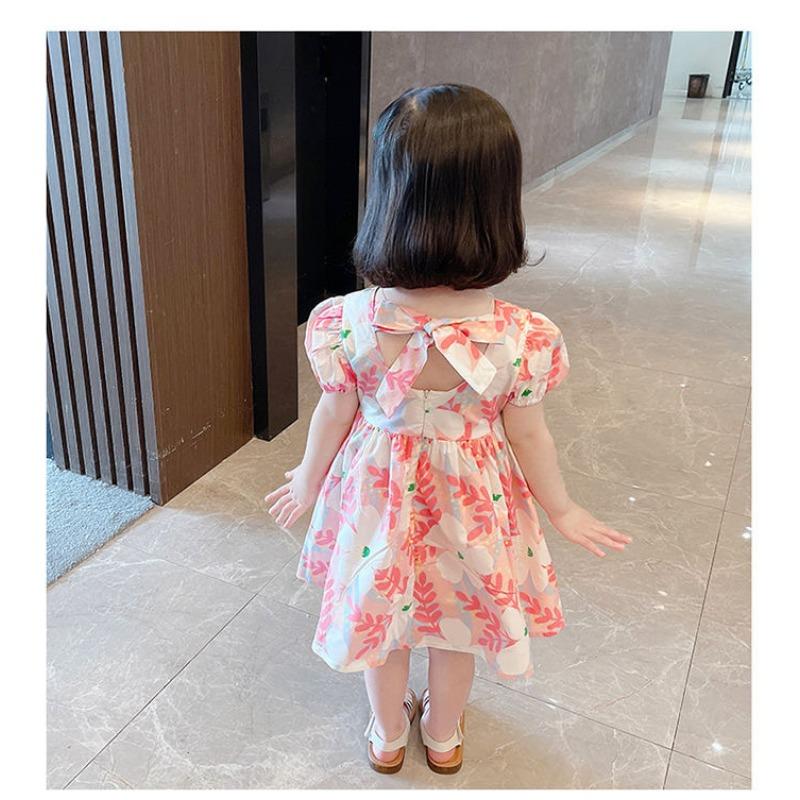 Dívčí šaty, Dívčí malé a střední děti, Dívčí dětské květinové ležérní princeznovské šaty