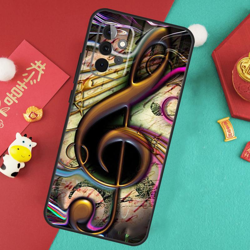 Treble Clef Music Note Case For Samsung Galaxy A52 A32 A12 A14 A34 A54 A51 A71 A53 A33 A13 A15 A25 A35 A55 Cover