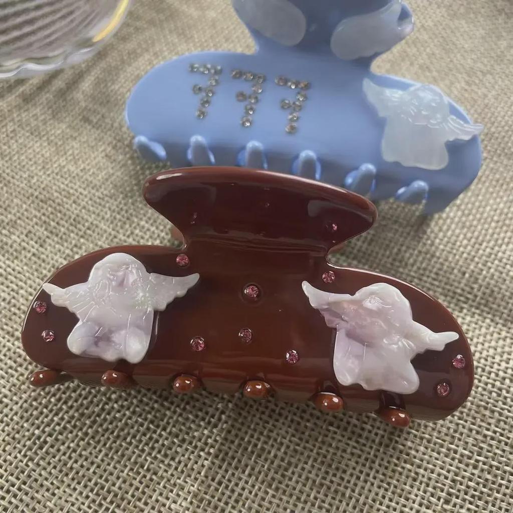 New Arrival Cupid Angel Hairpin: Luxury Acetate Diamond Clip & Fashion Medium Shark Headdress