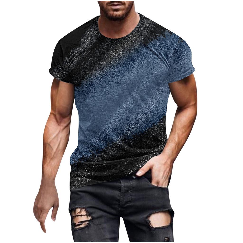 T-shirt z cyfrowym drukiem 3D dla nastolatków i mężczyzn, z krótkim rękawem, wszechstronny, oddychający