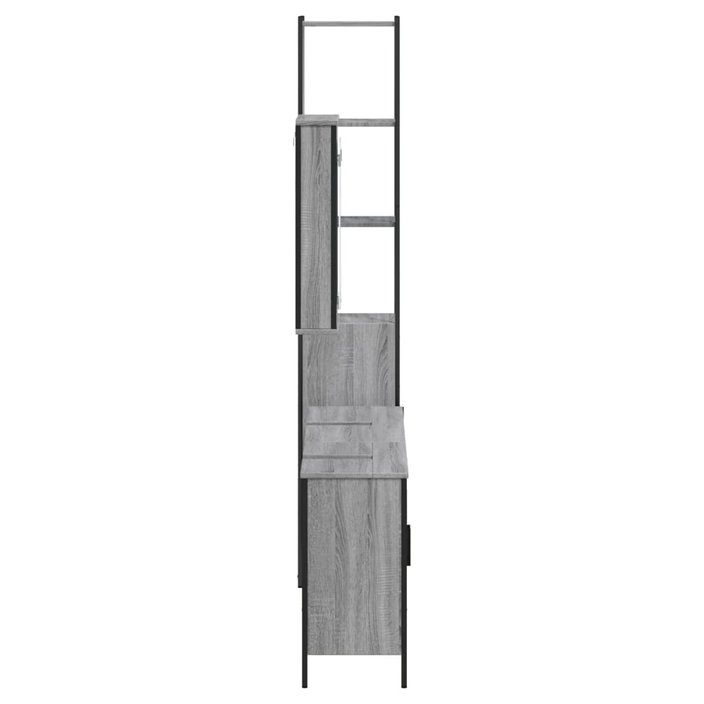 4 piece bathroom furniture set grey Sonoma particleboard