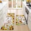 1PC Sunflower Butterfly Kitchen Rug Non-Slip Door Mats Pop Design Bathroom Rug Bath Mat Carpet for Home Sink Laundry Decor