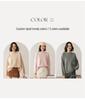Women's Cashmere Knit Sweater: 2026 Autumn/Winter, Round Neck, Solid Color, Thickened Warm, Lazy Style.