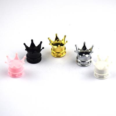 Abs Kings Crown Tyre Tire Wheel Stem Valve Air Dust Cover Caps For Car