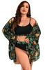 Plus Size Swimwear Women 2025 Bikini Set Cover Up 3-Piece Swimsuit Beach Wear Bath Suits Woman Swimming Suit Monokini Biquini