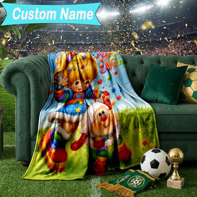 Custom Name Blanket Rainbow Adventure Blanket Bedding Blanket for Travel, Camping, Living Rooms, Offices, Sofas, Fan Christmas gift
