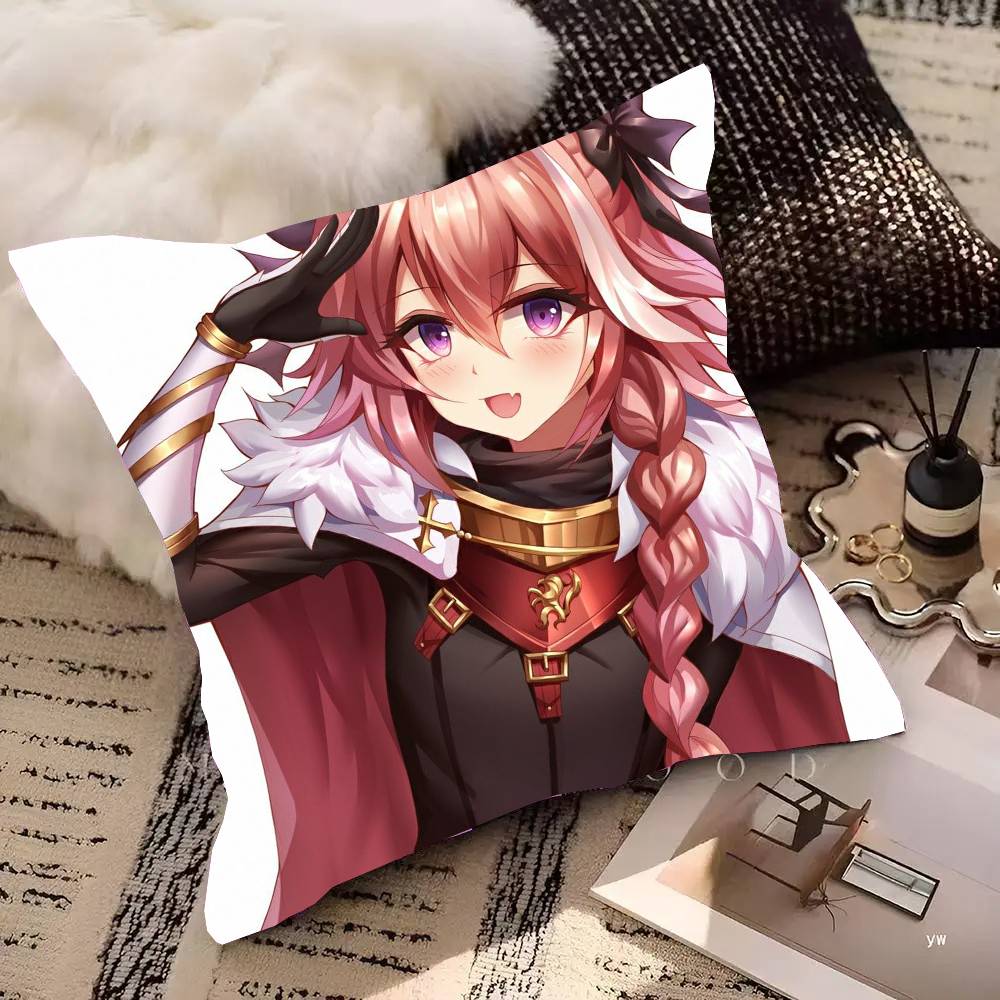 Astolfo Anime Fate Pillow Case Fashion Square Pillowcase Bedroom Sofa Room Ins Decoration Leisure