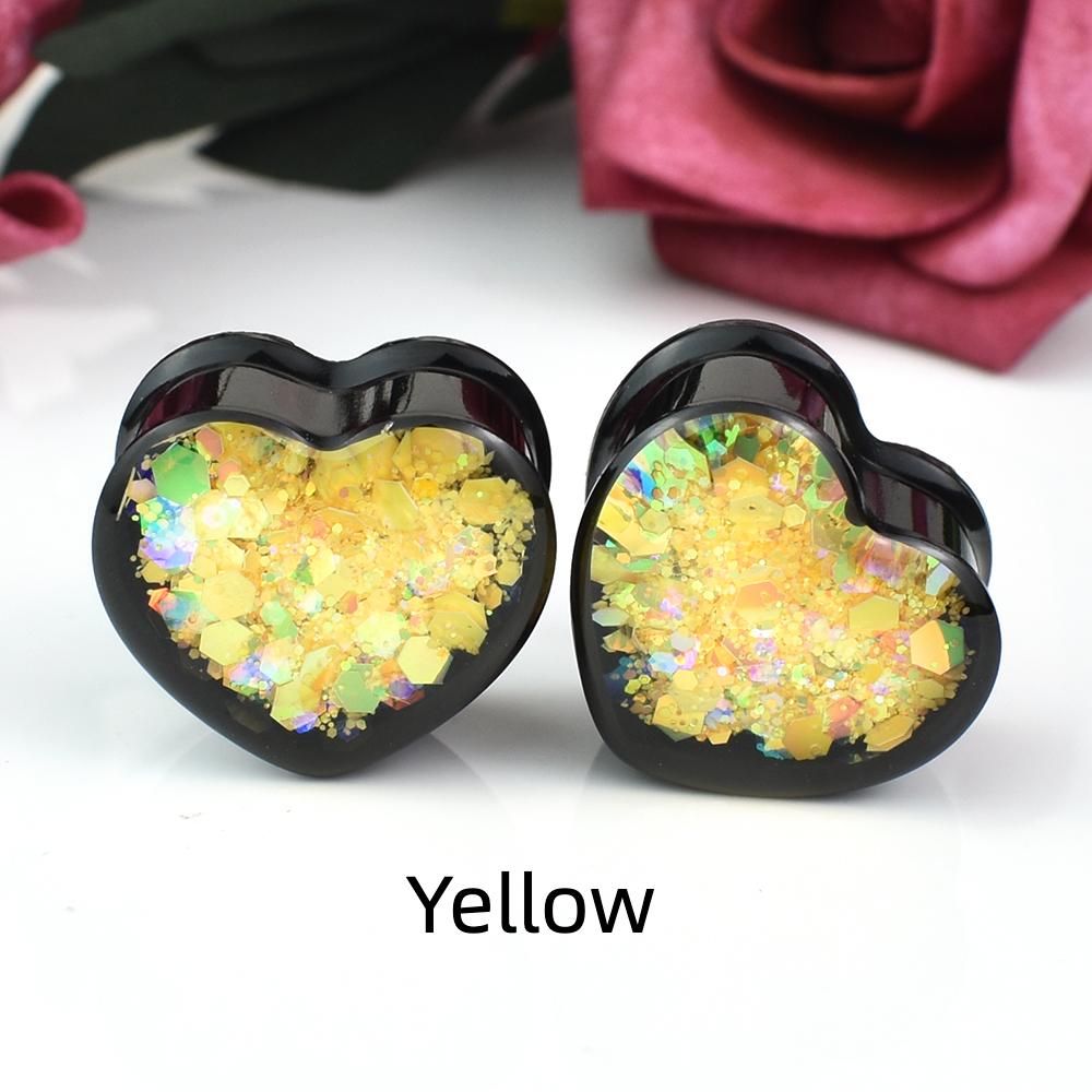 6–30 mm süße Herz-Ohrmessgeräte, Tunnel und Plugs, Ohrdehner, Expander, Körperschmuck für Damen und Herren