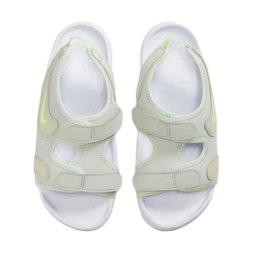 Nike Sunray Adjust 6 Soft And Comfortable Slip Resistant And Breathable Children's Sandals Gray White Green Kids' FN4874-001