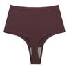 European & American Women's High-Waisted Seamless Ice Silk Thong - Invisible Sports Fitness Underwear