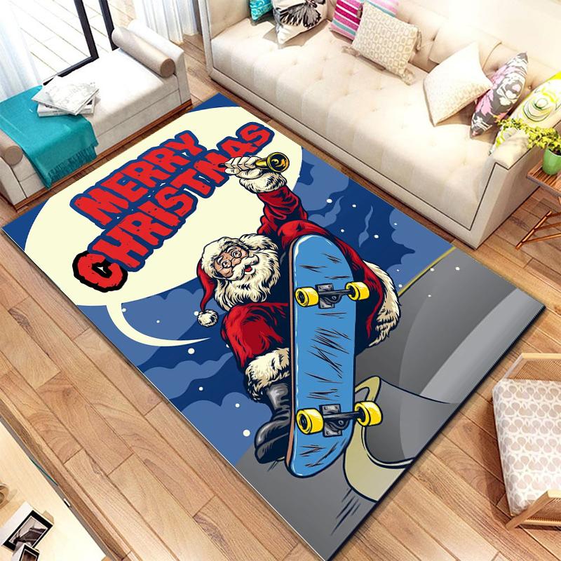 Covor de zonă din poliester imprimat HD de Crăciun Covor de yoga Covor pentru living Sufragerie Dormitor Dormitor Home Decor Alfombra Dropshipping
