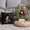 S-Santoro G-Gorjuss Art Pillow Case Home Decor Throw For Sofa Bed Car Room Decor Gift Idea
