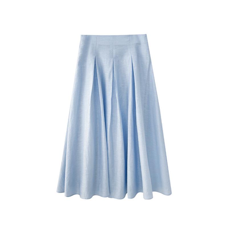 

Летняя узкая повседневная длинная юбка А-силуэта с высокой талией 2024 года — интерпретация красоты