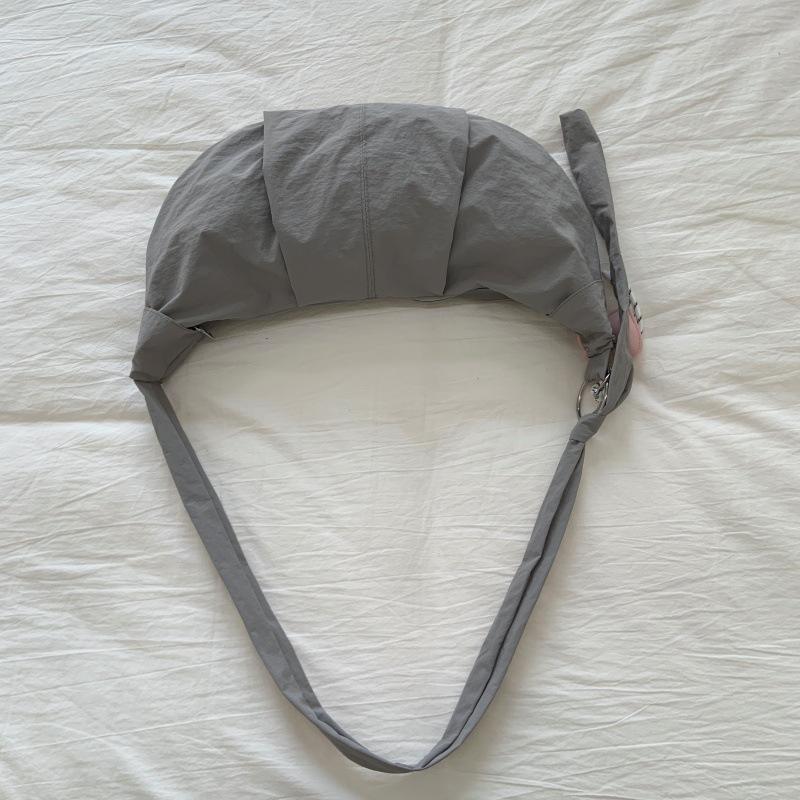 Niche Japanese and Korean literary messenger bag 2025 summer new simple versatile dumpling bag candy-colored casual shoulder bag