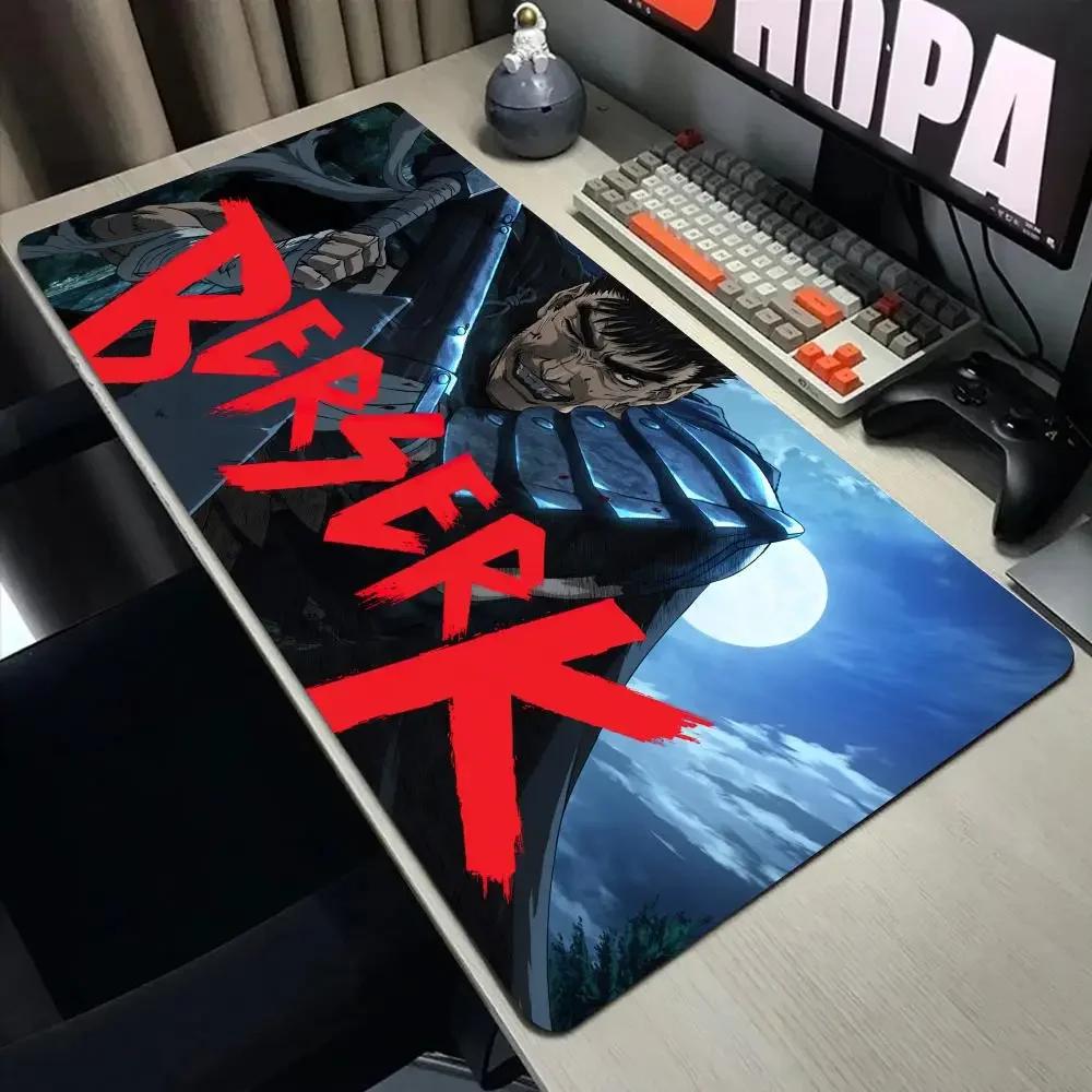 Tappetino Mouse Anime Bianco Nero Spada di Guts in Berserk Tappetino Mouse per Gamer Accessori per Gaming su Computer Tastiera Laptop mouse Tappetino per Scrivania