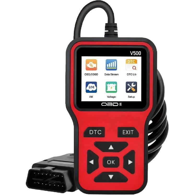 Scanner Diagnostico OBD2 - Strumento Scanner Codici Spia Check Engine con Reset, DTC, Flusso Dati, Pronta all'Uso I/M, Strumento di Scansione per Auto e Camion per Tutti