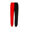 Women's Elastic High Waist  Baggy Pants Color Block Sweatpants with Pockets
