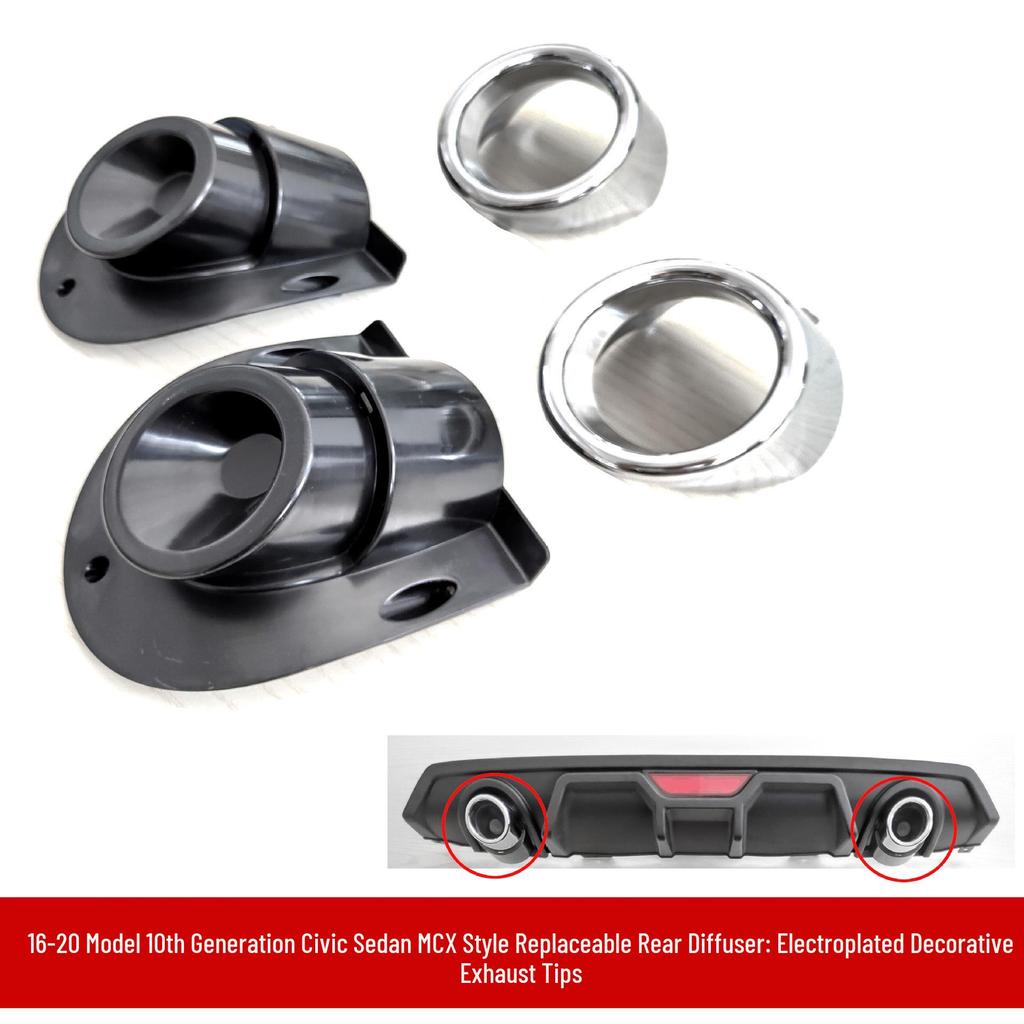 Kit de Carroceria Difusor Traseiro e Splitter Frontal para Civic 10ª Geração