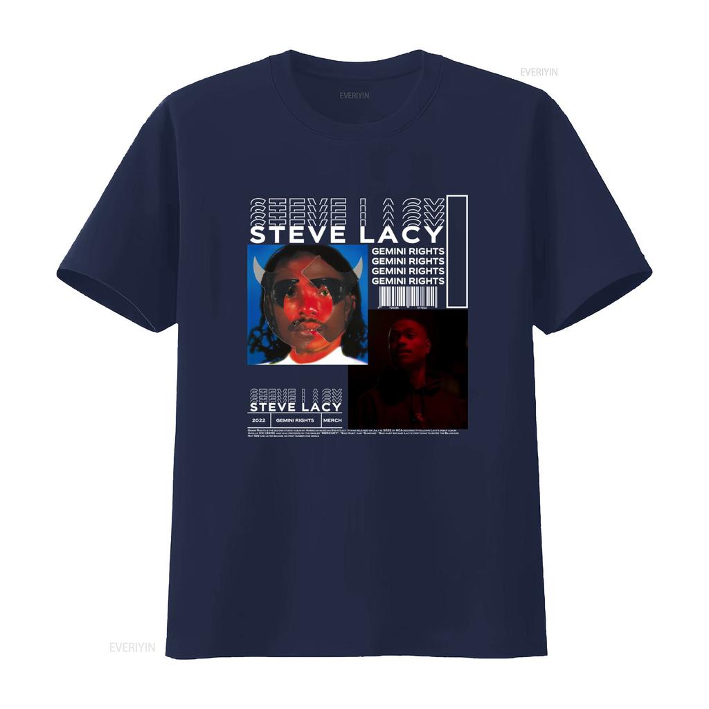 Maglietta Merch Album Gemini Rights di Steve Lacy per Fan 2022 Design Musicale vintage Lavata Top Per Uso Quotidiano homme Casual