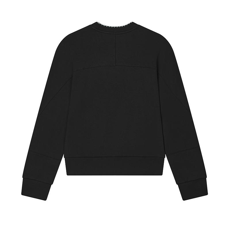 

New FILA Lifestyle Sweatshirt Women s Jet Black F11W443206FBK 175/92A/XL