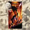 Custom Name Battle Hero Stylish Digital Printing Beach Towel Quick‑Drying Absorbent Blanket for Beach Pool Gym Travel