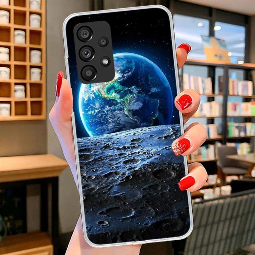 Earth Stars Space Phone Case For Samsung Galaxy A17 A37 A57 A16 A26 A36 A56 A15 A25 A35 A55 A14 A24 A34 A54 A13 A23 A33 A53 Gala