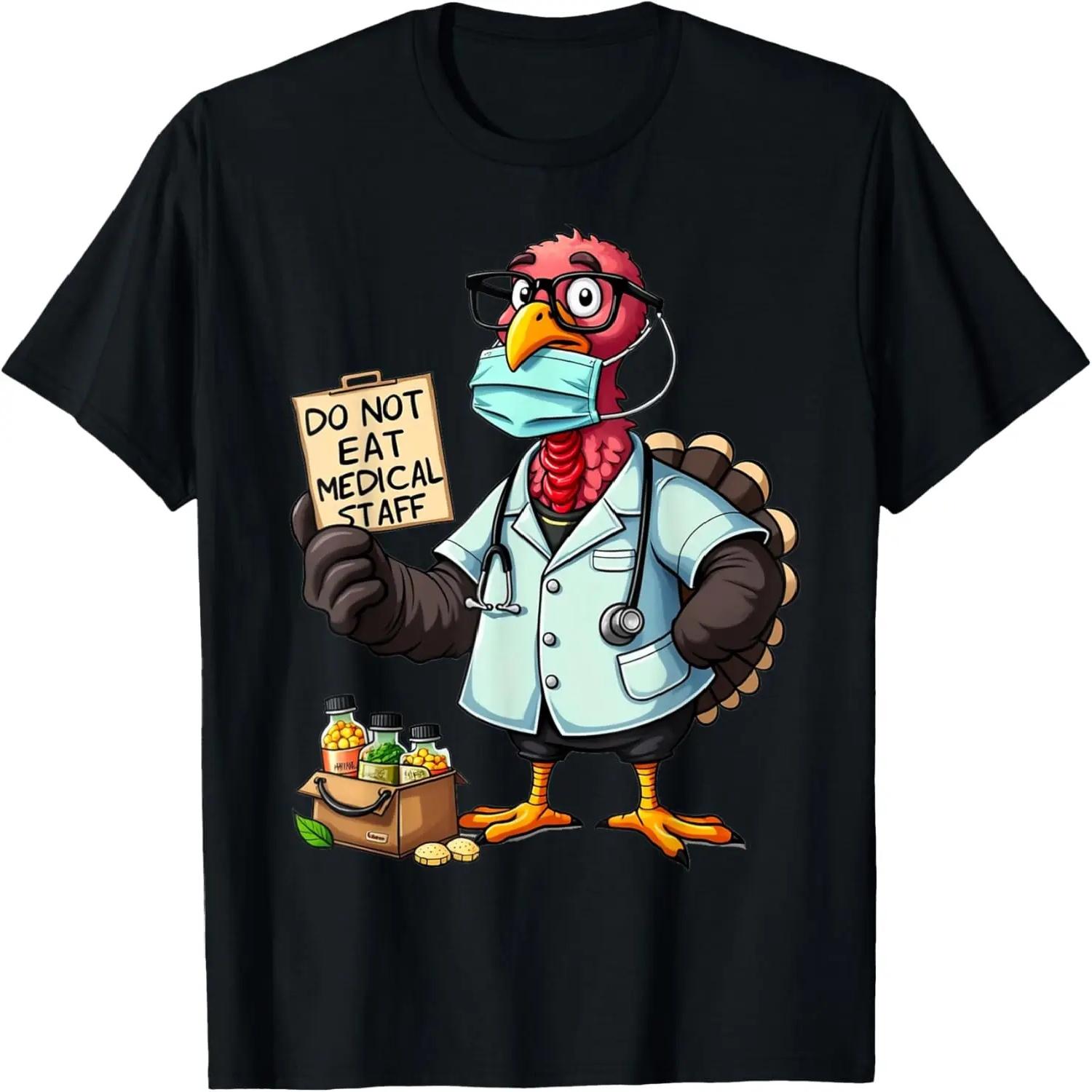 

Funny Thanksgiving turkey disguised as a doctor T-Shirt XXXXXL чорний