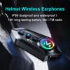 Y12 Motorcycle Helmet Headset Stereo Music Player Noise Reduction Bluetooth Handsfree Call Waterproof 1000mAh With Ambient Light
