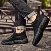 Fashion Men Casual Leather Shoes Classic Quality Anti-slip Wearable Large Size Climbing Shoes Outdoor Sneakers Trekking Leather Footwear