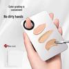Heart-Shaped Stainless Steel Palette with Double-Ended Spatula for Makeup Mixing