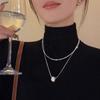 Elegant Pearl Necklace: Trendy, High-End Titanium Steel Clavicle Chain for Women