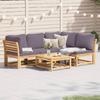 VidaXL Garden Lounge Set with Cushions 5 Pcs, Chairs with Backrest, Furniture Set, Outdoor Patio Terrace Furniture, 3214325