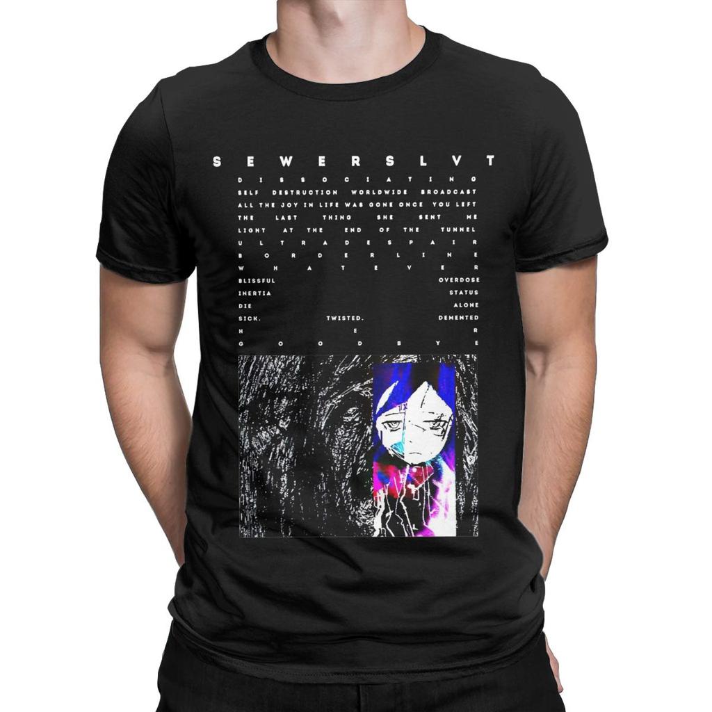 Herren T-Shirts Wir hatten gute Zeiten zusammen Sewerslvt Vintage Reines Baumwoll T-Shirt Kurzarm T-Shirt Rundhals Kleidung Sommer