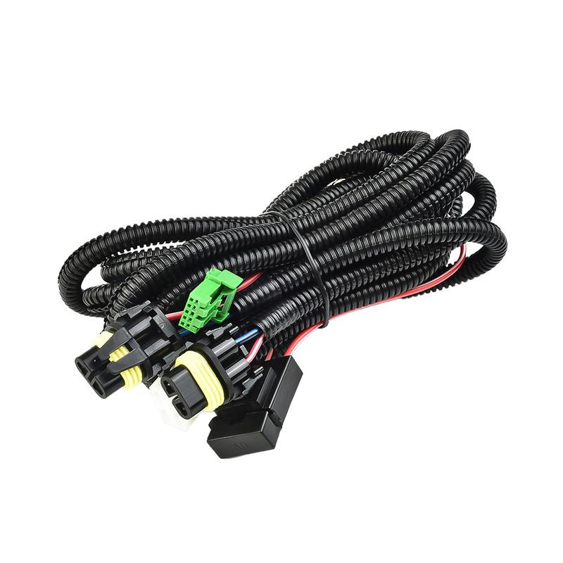 

40A 12V Car Fog Lights Wire Switch Harness H11 Interface Relay LED Indicator Switch For Ford For Honda For Toyota