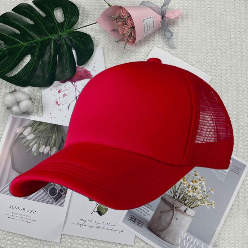 Summer Color Matching Truck Driver Sponge Net Cap Work Cap Volunteer Cap Duck Tongue