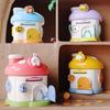 Mushroom House Piggy Bank Cartoon Key Unlocking Kids Toys Large Capacity Money Saving Box Cute Coin Storage Box Christmas Gifts