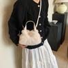 Wholesale pleated handbag bag autumn and winter 2025 new women's shoulder crossbody plush bag niche bucket bag