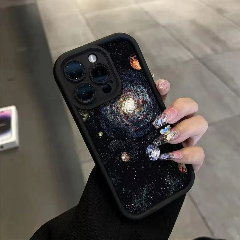 European and American starry sky is suitable for iphone16pro mobile phone case Apple 15 anti-drop 14 personality 13promax new 12x