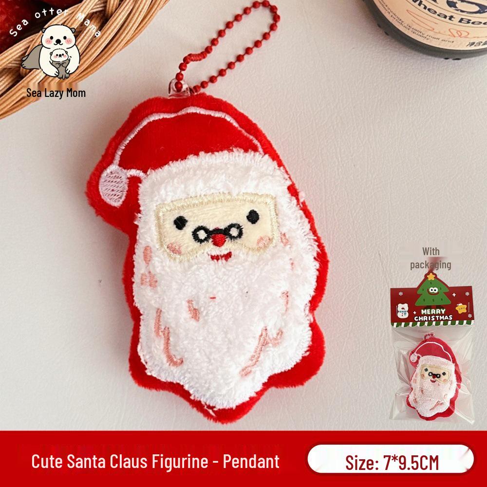 Tengyi Christmas Plush Doll Pendant - Cute Ornament & Versatile Keychain for Girls' Bags