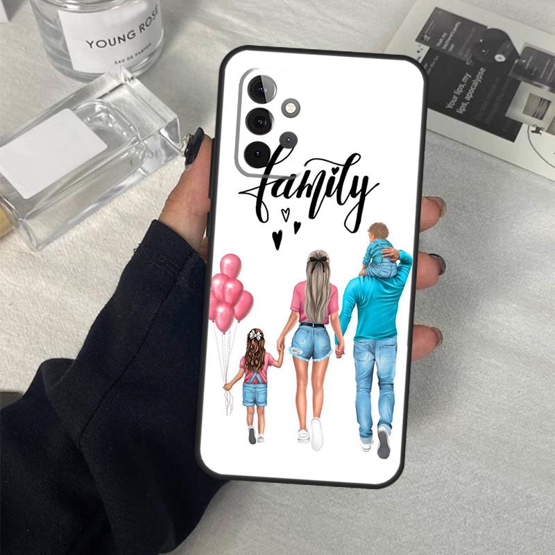 Baby Mom Daughter Girl Son Dad Case For Samsung Galaxy A53 A33 A23 A13 A14 A24 A34 A54 A52 A32 A22 A12 A51 A71 A21S Cover