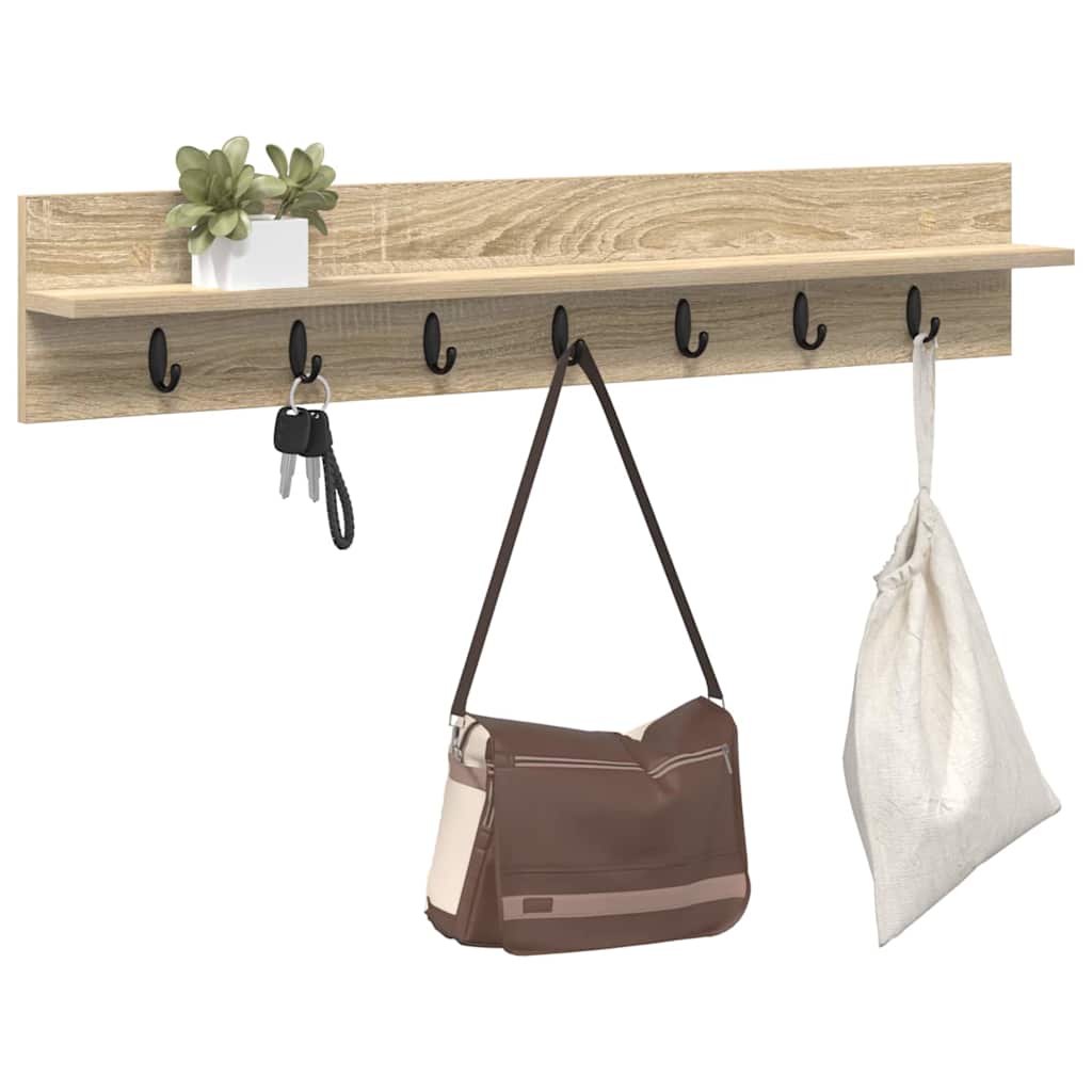 Wall Mounted Nightstand Sonoma Oak 100 x 10.5 x 18 cm