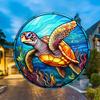 Turtles Window Glass Electrostatic Stickers Anti-collision Static Cling Glass Decals Warning Art Stickers Home Decoration#39