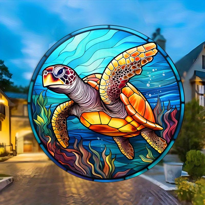 Turtles Window Glass Electrostatic Stickers Anti-collision Static Cling Glass Decals Warning Art Stickers Home Decoration#39