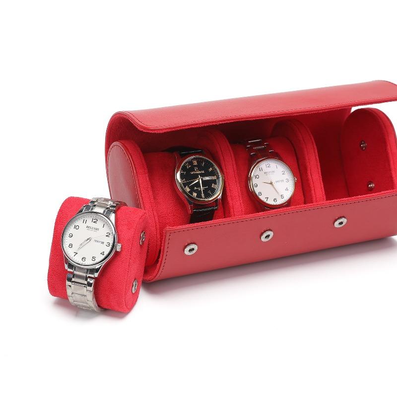 Watch Storage Box Portable Watch Case Pu 3 Slots Watch Box Dust Proof Mechanical Watch Box Travel Watch Bag