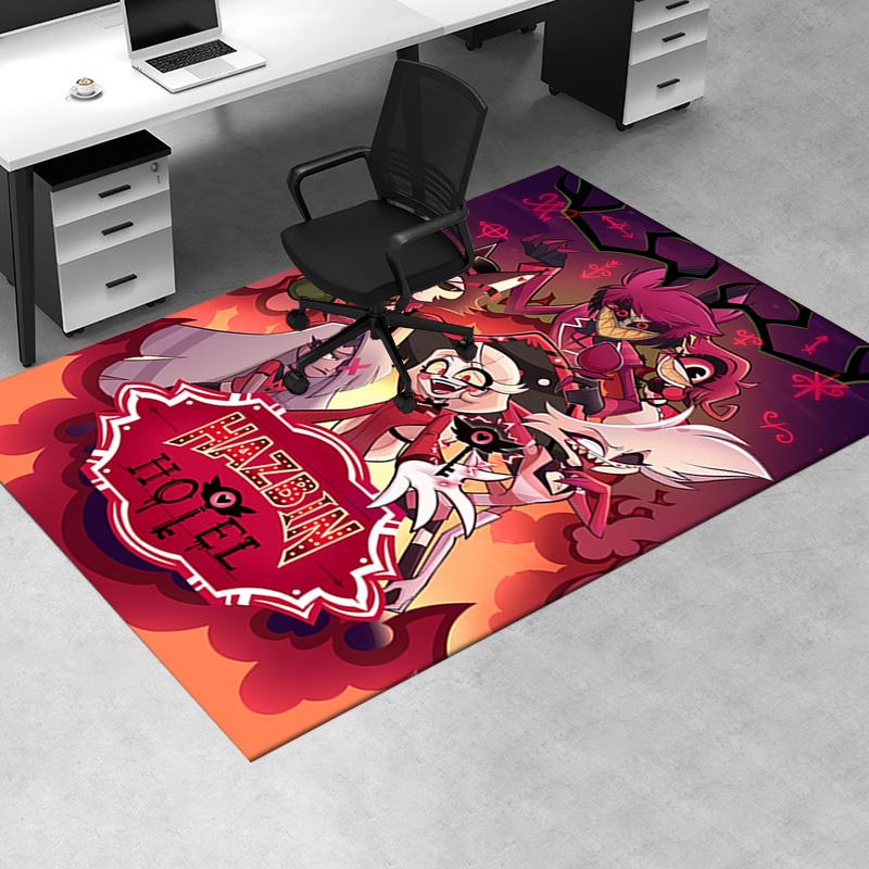 1pc Hazbin Hotel, Demon, Hell Office Carpet Soft Polyester Entrance Carpet Washable Non slip Machine