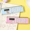 Ruler Calculator Multi-functional 2 In 1 15cm Scale 8 Digits Portable Battery Operated LCD Display Student Calculator Office Supplies
