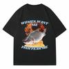 Vtipné Dámské Chci Mě Ryby Se Mě Bojí Meme Grafické Tričko Móda Harajuku Vintage Rybářská Trička Pánské Dámské Oversized Trička